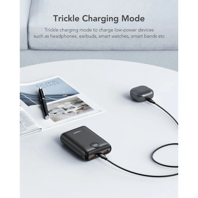 Зовнішній акумулятор VEGER 20000 mAh PD QC3.0 2A 22,5W S20 (W2053) black (VG-W2053)