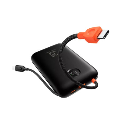Зовнішній акумулятор VEGER 20000 mAh with built-in cables Type C / Lightning PD QC3.0 35W K2 (W2068) black (VG-W2068)
