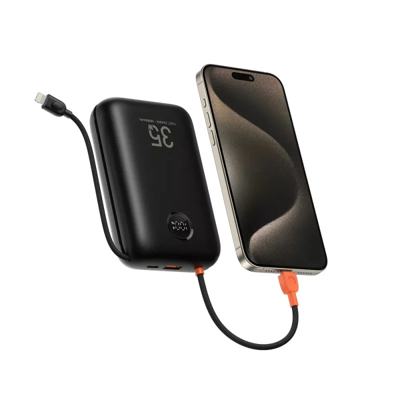 Зовнішній акумулятор VEGER Built-In 2 cables Ultra Mini 30000mAh (VG-W3018)