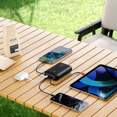 Зовнішній акумулятор VEGER Built-In 2 cables Ultra Mini 30000mAh (VG-W3018)