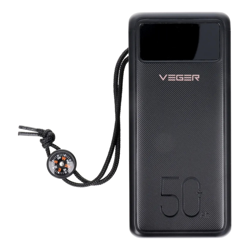 Зовнішній акумулятор VEGER 50000mAh 185Wh 3.7V With Built-in LED Flash (VG-W5001)