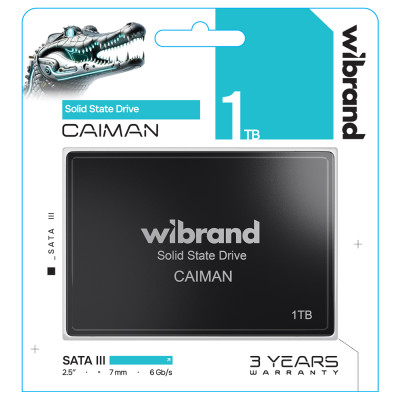Накопичувач SSD Wibrand Caiman 1TB 2.5" 7mm SATAIII Standard (WI2.5SSD/CA1TBST) Накопичувач SSD Wibrand Caiman 1TB 2.5" 7mm SATAIII Standard (WI2.5SSD/CA1TBST)