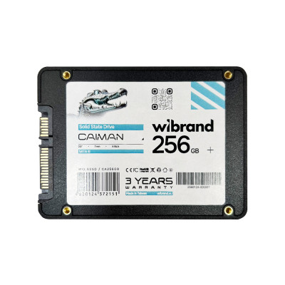 Накопичувач SSD Wibrand Caiman 256GB 2.5" 7mm SATAIII Bulk (WI2.5SSD/CA256GB)