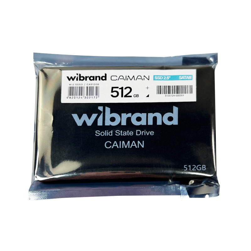 Накопичувач SSD Wibrand Caiman 512GB 2.5" 7mm SATAIII Bulk (WI2.5SSD/CA512GB)