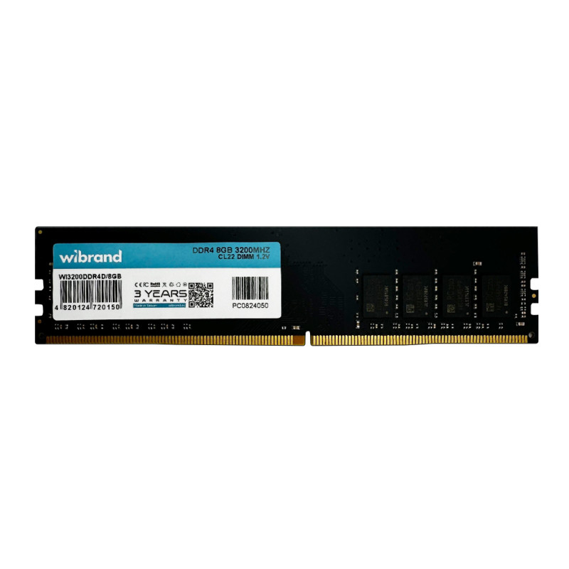 Оперативна пам'ять DDR4 Wibrand 8GB 3200MHz CL22 DIMM (WI3200DDR4D/8GB)