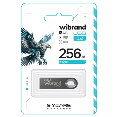 Флеш-накопичувач Wibrand USB 3.2 Gen1 Eagle 256GB Grey (WI3.2/EA256U10G)