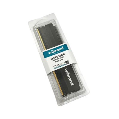 Оперативна пам'ять DDR5 Wibrand 32GB 5600MHz CL46 DIMM Heatsink Black (WI5600DDR5D/32GB)