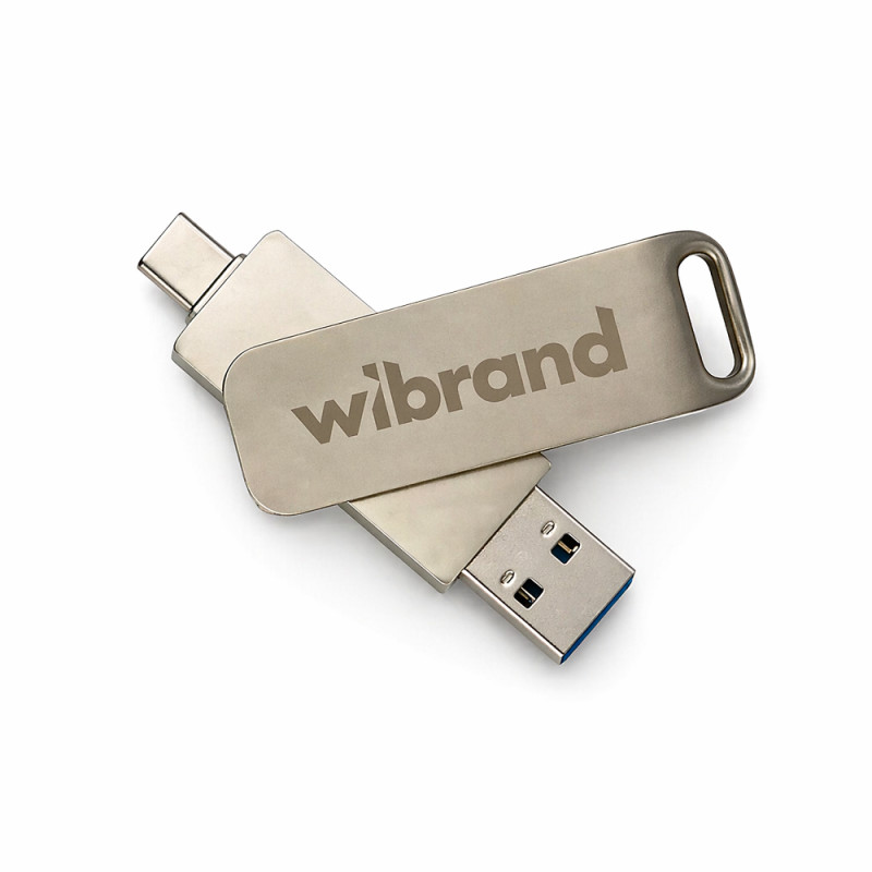 Портативний SSD Wibrand Wolf 1TB USB 3.2 Gen.2 Type-C/Type-A Read/Write 1000MB/s Silver (WIEXSSD/WO1TB)