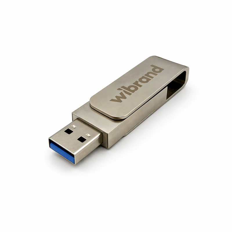 Портативний SSD Wibrand Wolf 1TB USB 3.2 Gen.2 Type-C/Type-A Read/Write 1000MB/s Silver (WIEXSSD/WO1TB)