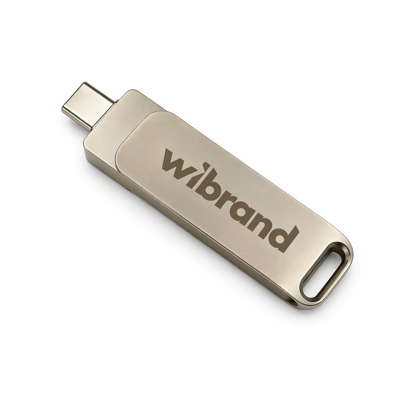 Портативний SSD Wibrand Wolf 1TB USB 3.2 Gen.2 Type-C/Type-A Read/Write 1000MB/s Silver (WIEXSSD/WO1TB)