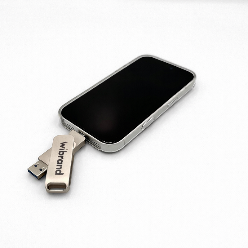 Портативний SSD Wibrand Wolf 1TB USB 3.2 Gen.2 Type-C/Type-A Read/Write 1000MB/s Silver (WIEXSSD/WO1TB)