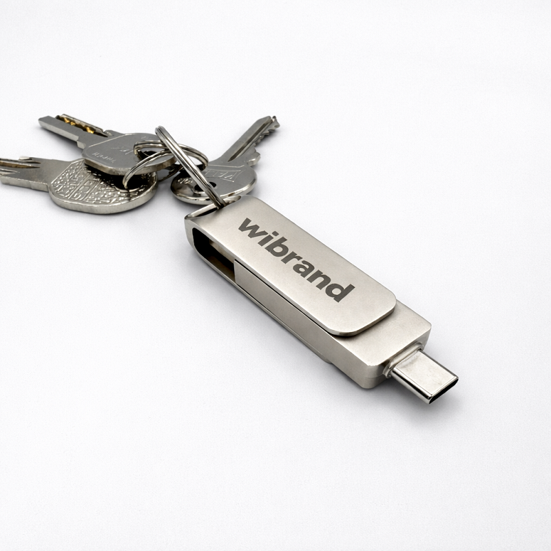 Портативний SSD Wibrand Wolf 1TB USB 3.2 Gen.2 Type-C/Type-A Read/Write 1000MB/s Silver (WIEXSSD/WO1TB)