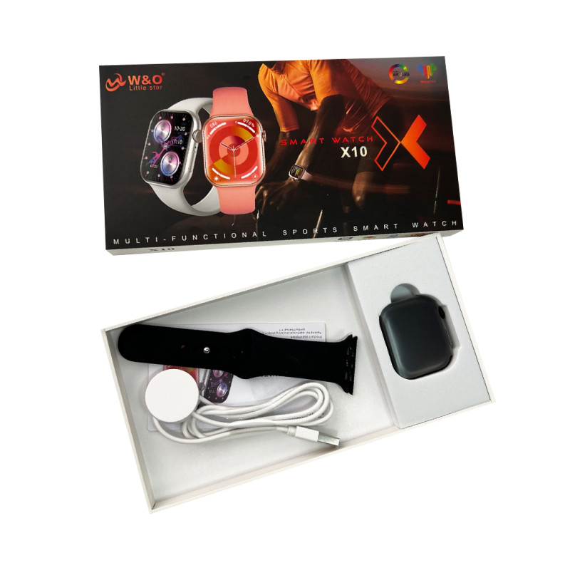 Смарт-годинник W&O X10 46mm. 240 mAh. Amoled+IP67 Black (WOX10BL)