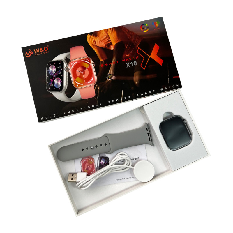 Смарт-годинник W&O X10 46mm. 240 mAh. Amoled+IP67 Silver (WOX10SI)