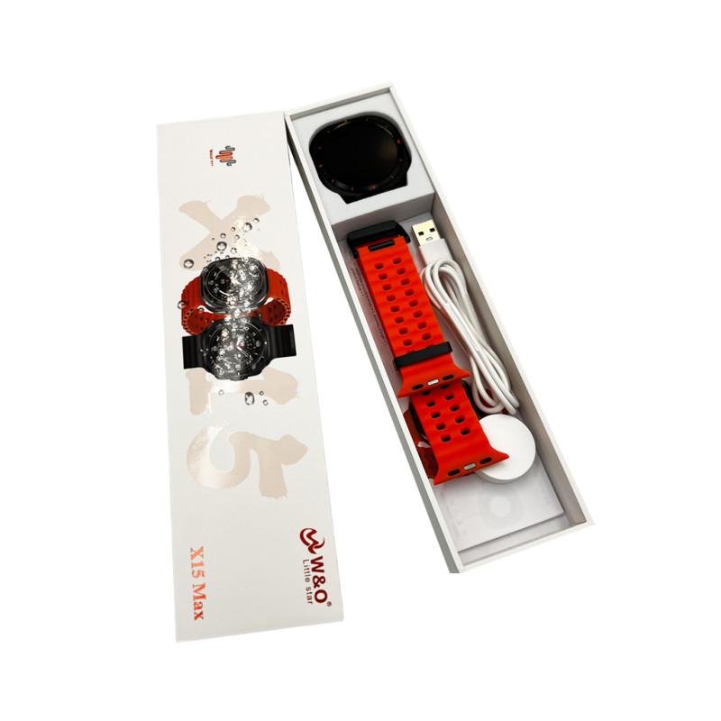 Смарт-годинник W&O X15 Max 38mm. 330 mAh. Amoled+IP67 Orange (WOX15MOr)