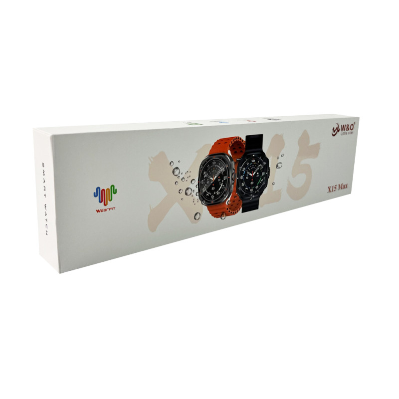 Смарт-годинник W&O X15 Max 38mm. 330 mAh. Amoled+IP67 White (WOX15MW)
