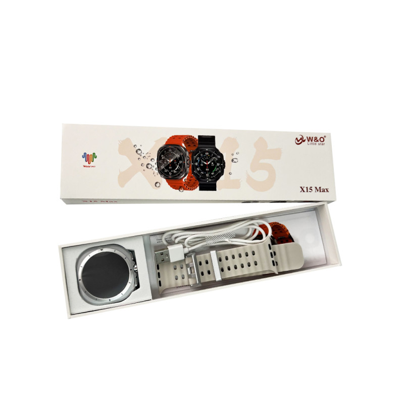Смарт-годинник W&O X15 Max 38mm. 330 mAh. Amoled+IP67 White (WOX15MW)