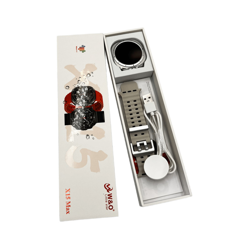 Смарт-годинник W&O X15 Max 38mm. 330 mAh. Amoled+IP67 White (WOX15MW)