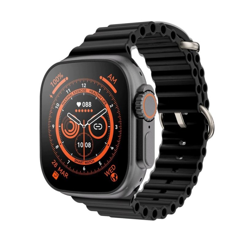 Смарт-годинник W&O X8 Ultra IP67 Black (WOX8UBL)