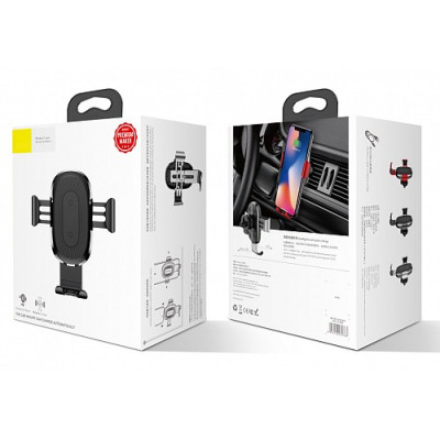 Автотримач для телефона з БЗП Baseus Wireless Charger Holder Black (WXYL-01) Автотримач для телефона з БЗП Baseus Wireless Charger Holder Black (WXYL-01)