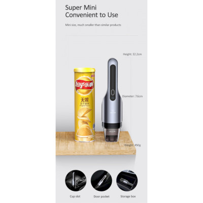 Автомобільний пилосос Usams US-ZB108-1 Mini Handheld Vacuum Cleaner Black (XCQZB10801) Автомобільний пилосос Usams US-ZB108-1 Mini Handheld Vacuum Cleaner Black (XCQZB10801)