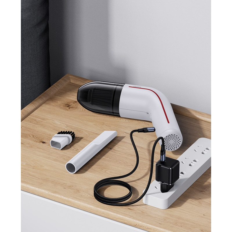 Автомобільний пилосос Usams US-ZB253 Mini Handheld Vacuum Cleaner LEJ Series White (XCQZB25301)