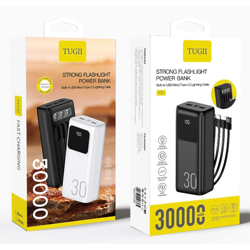 Зовнішній акумулятор WUW Y31 30000mAh Black (Y31)