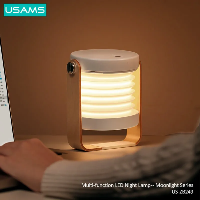 Світильник UsamsUS-ZB249 Multifunction Rechargeable LED Night Lamp Moonlight Series 1200mAh White (ZB249YH01)