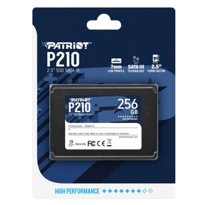 SSD Patriot P210 256GB 2.5" 7mm SATAIII 3D QLC