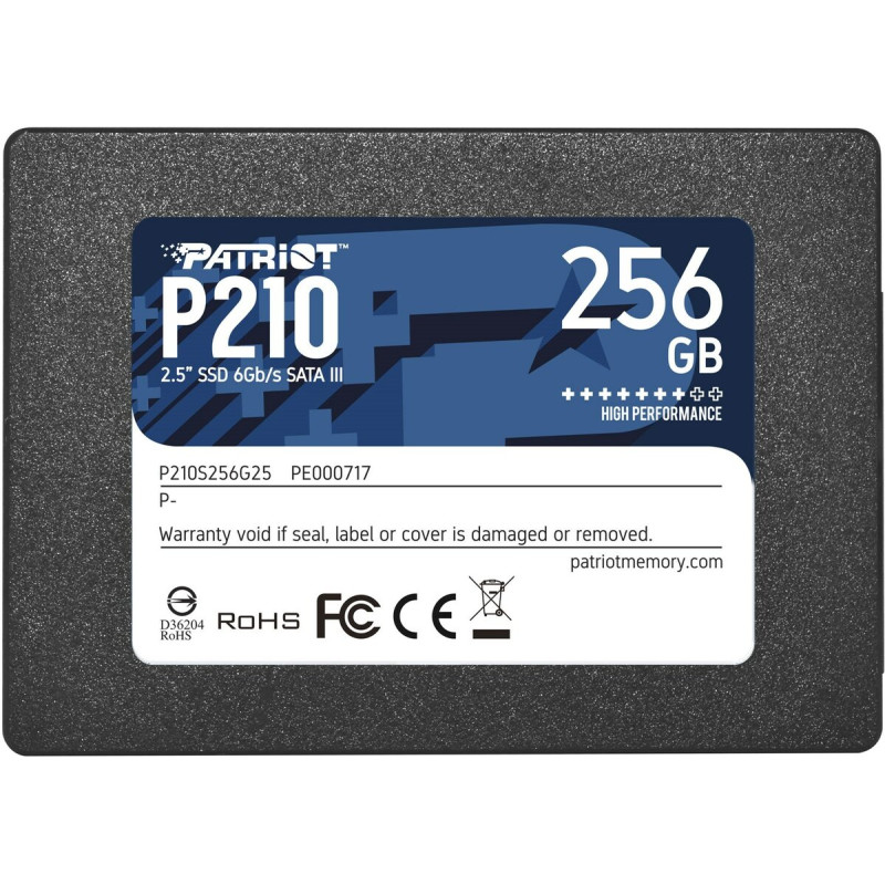 Накопичувач SSD Patriot P210 256GB 2.5" 7mm SATAIII 3D QLC