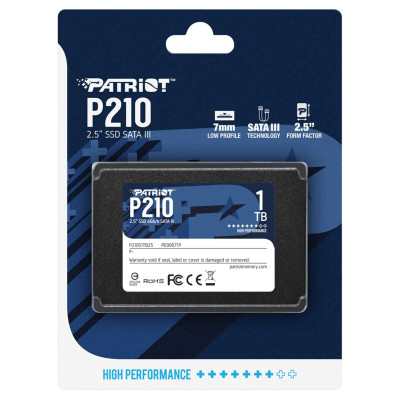 SSD Patriot P210 1TB 2.5" 7mm SATAIII 3D QLC