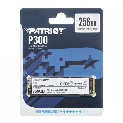 SSD M.2 Patriot P300 256GB NVMe 2280 PCIe 3.0 3D TLC