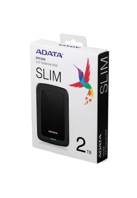 PHD External 2.5'' ADATA USB 3.2 Gen. 1 DashDrive Durable HV300 2TB Black