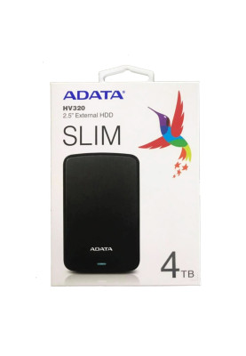 PHD External 2.5'' ADATA USB 3.2 Gen. 1 HV320 4TB Slim Black