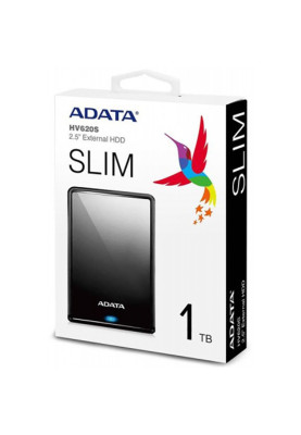 PHD External 2.5'' ADATA USB 3.2 Gen. 1 DashDrive Classic HV620S 1TB Slim Black