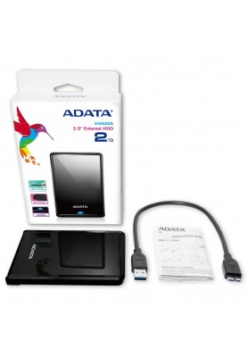 PHD External 2.5'' ADATA USB 3.2 Gen. 1 DashDrive Classic HV620S 1TB Slim Black