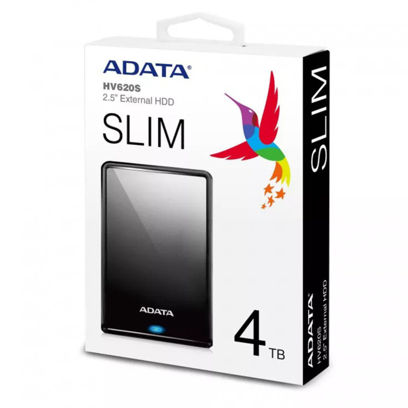 Зовнішній жорсткий диск PHD External 2.5'' ADATA USB 3.1 DashDrive Classic HV620S 4TB Slim Black