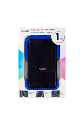 PHD External 2.5'' Apacer USB 3.1 AC631 1TB Black/Blue (color box)
