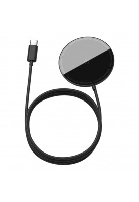 БЗП Baseus Simple Mini Magnetic Wireless Charger For IP12 with Type-C Cable Black