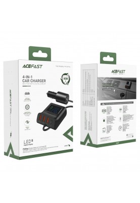 Автомобільний зарядний пристрій ACEFAST B8 digital display car HUB charger