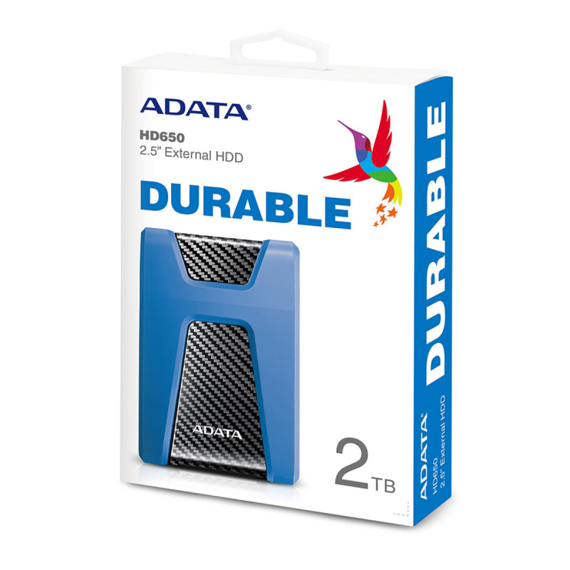 Зовнішній жорсткий диск PHD External 2.5'' ADATA USB 3.2 Gen. 1 DashDrive Durable HD650 2TB Blue
