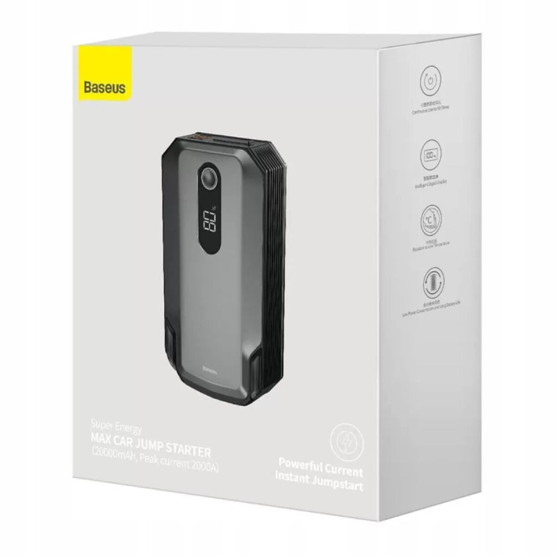 Автомобільний пуско-зарядний пристрій Baseus Super Energy Max Car Jump Starter (20 000mAh) Black