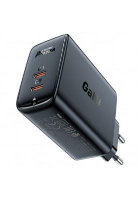 Мережевий зарядний пристрій ACEFAST A29 PD50W GaN (USB-C+USB-C) dual port charger Black