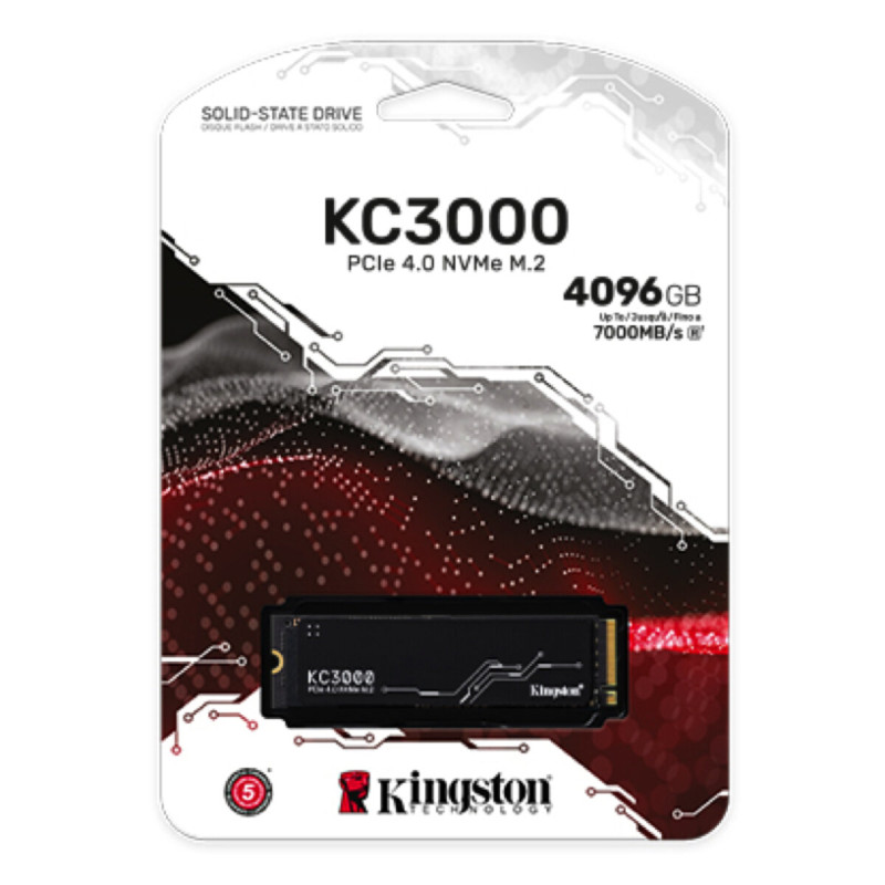 SSD M.2 Kingston KC3000 4096GB NVMe 2280 PCIe 4.0 x4 3D NAND TLC