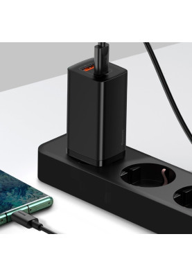 Мережевий зарядний пристрій Baseus GaN2 Lite Quick Charger C+U 65W EU Black