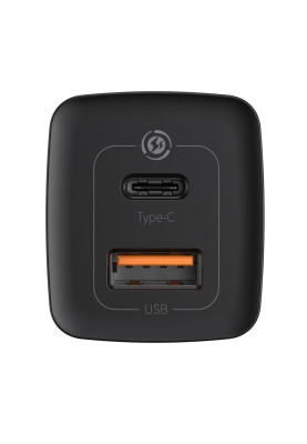 Мережевий зарядний пристрій Baseus GaN2 Lite Quick Charger C+U 65W EU Black