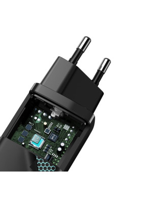 Мережевий зарядний пристрій Baseus GaN2 Lite Quick Charger C+U 65W EU Black