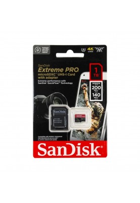 microSDXC (UHS-1 U3) SanDisk Extreme Pro A2 1TB class 10 V30 (R200MB/s,W140MB/s) (adapter)