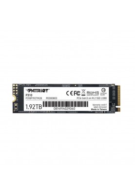 SSD M.2 Patriot P310 1920GB NVMe 2280 PCIe 3.0x4 3D NAND TLC