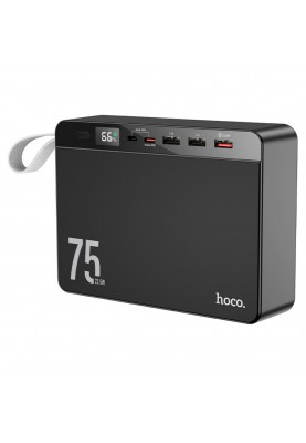 Зовнішній акумулятор HOCO J94 Overlord 22.5W fully compatible power bank(75000mAh) Black